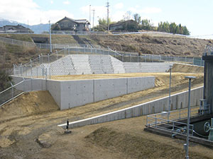 落合取水場非常用発電設備整備事業（土木）造成・擁壁工事